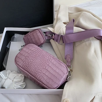 

Mini Crossbody Bags Set PU Leather Shoulder Bag Women 2020 Fashion Crocodile Pattern Summer Bag Female Travel