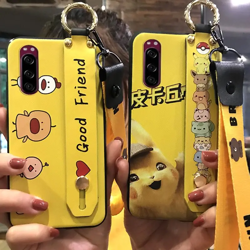 Lanyard Phone Case SONY Xperia 5/XZ5 Shockproof Cute Cartoon Series TPU Cover Holder Delicate Silicone | Мобильные телефоны и