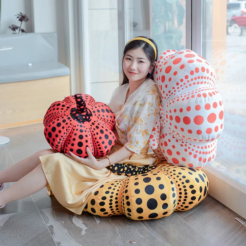 20~60cm Halloween Pumpkin Plush Pillow Stuffed Food Plushie Peluche Ultra Soft Yellow Red White Holiday Party Prop Decor Gift