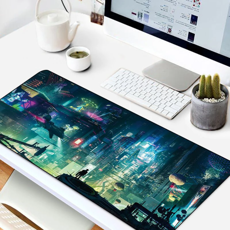 

Cyberpunks 2077 Gaming Computer Mouse Pad Large Big Computer Gaming Optical Laser Waterproof Mousepad Adult Christmas Present