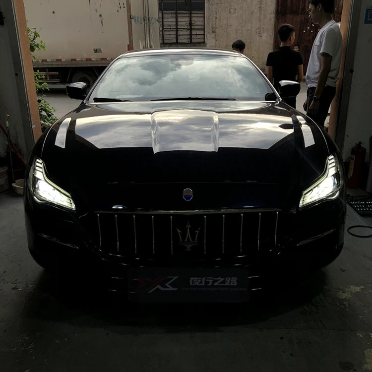 Автомобильный Стайлинг для Maserati Quattroporte полный светодиодный фонарь 2013- для Quattroporte полный светодиодный налобный фонарь DRL дальний и ближний свет все светодиодный