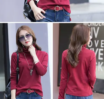 

Spring and summer dress long-sleeved T-shirt female round neck bottoming shirt slub cotton loose version large size