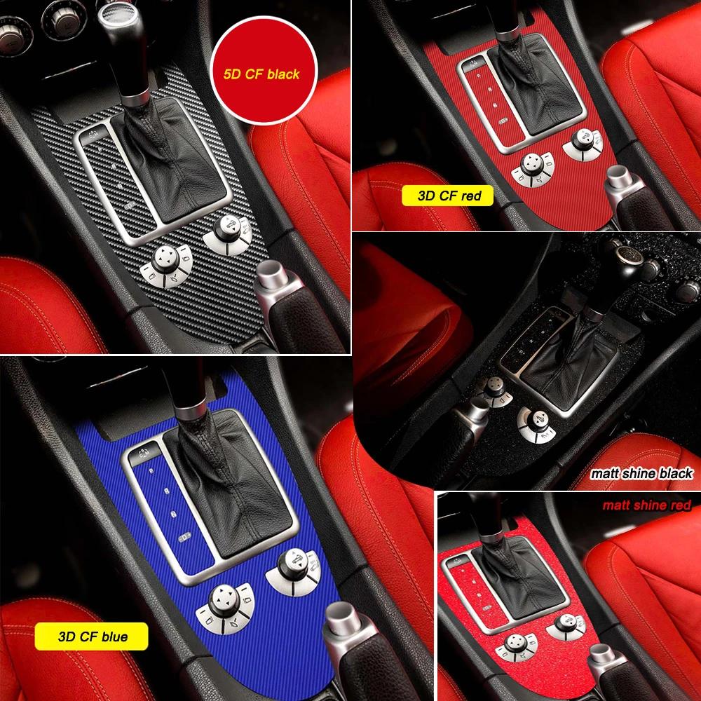 KUNGKIC Voor Mercedes-Benz SLK R171 2004 2005 2006 2007 2008 2009 2010 koolstofvezel auto centrale besturing AC paneel multifunctionele knop bedieningspaneel decoratieve plaat sticker interieur
