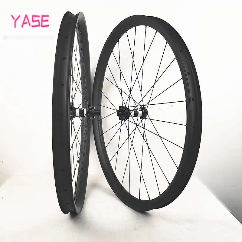 YASE 27.5er карбоновые дисковые колеса 45x30 мм бескамерные прямые тянущиеся DT350S