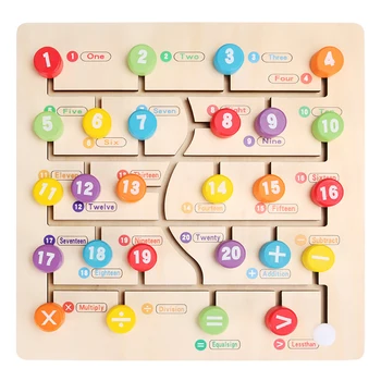 

Children Digital Maze Blocks Maze Slide Puzzle Jigsaw Board Digital Matching Early Educational Toy Puzzles Toys For Kids Gifts