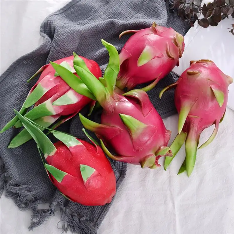 Искусственная Pitaya Реалистичная искусственная Pitaya Dragon фруктовая модель обучающая фото домашний магазин украшение для кухни