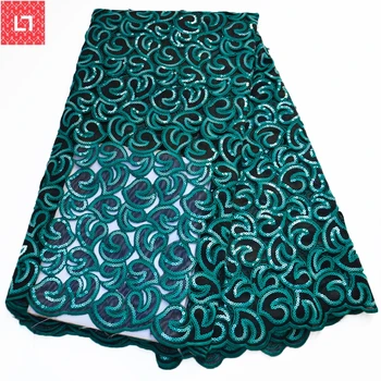 

Legendary High-end African French Lace Fabric Latest Nigerian Lace Fabric High Quality Sequin Embroidery Organza Lace Fabric