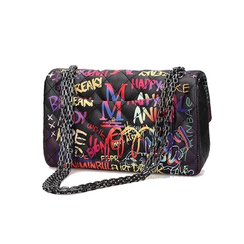 

Black Graffiti Bag for Women 2020 Large Luxury Bags Handbags Designer Oversized Tote Crossbody Travel Bag Overnight Shoulder Bag