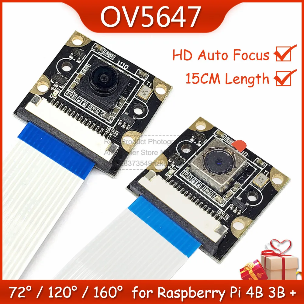 OV5647 Camera Module for Raspberry Pi 4B 3B 3B+ 2B HD 1080P 5 Million ...