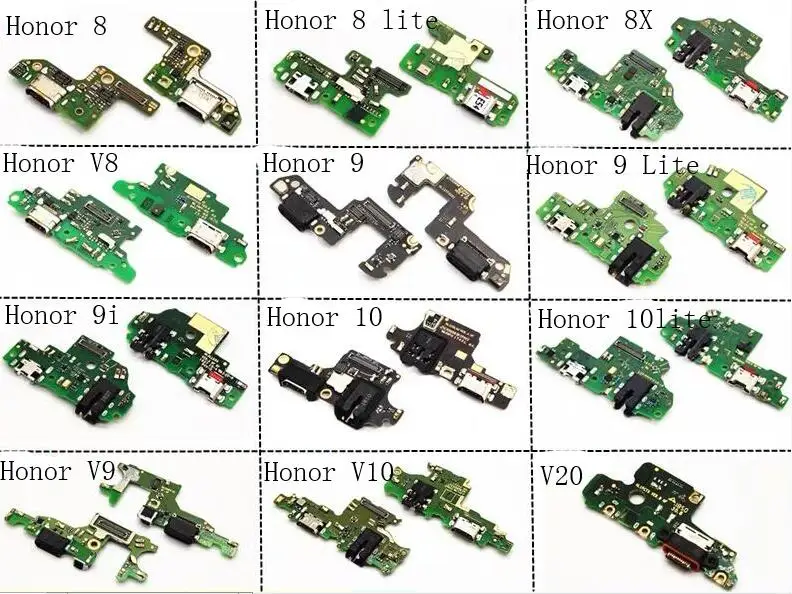 Для huawei honor 8 8 lite 9 9i 10 honor 9 lite v8 v9 v10 микрофонный модуль+ USB плата с зарядным портом Запчасти для гибкого кабеля