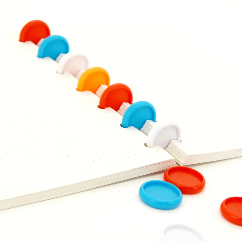 Colorful Mushroom Hole Binding Rings 38mm 20pcs Binder Discs Notebook Ring Planner Binder Disc Loose Leaf Rings Binding Supplies