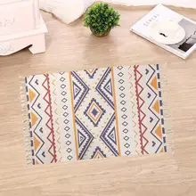 Ручной Тканый ковер, коврик для пола из хлопка и льна с кисточками, дверной гобелен для спальни, декоративное одеяло, ковер для гостиной