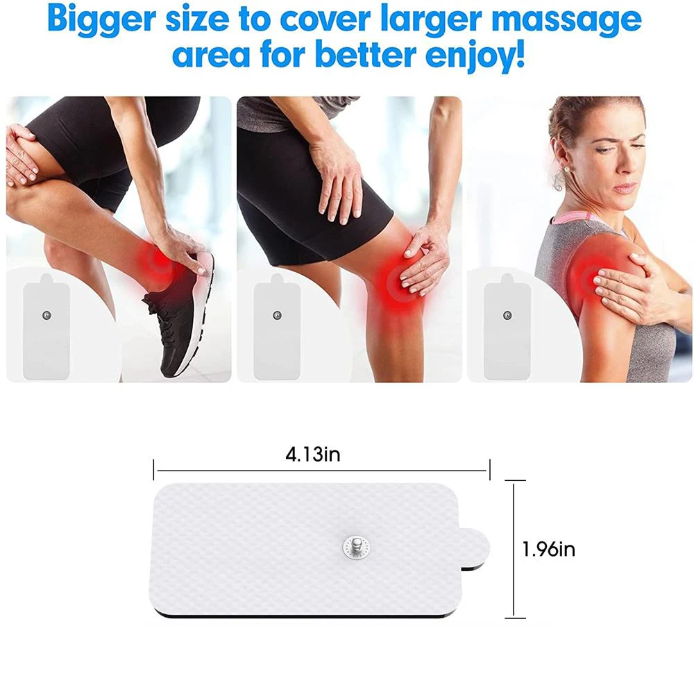 fisioterapia dezenas remendos reutilizáveis grandes almofadas elétrodo gel condutor ems pulso acupuntura corpo muscular massageador dropshipping