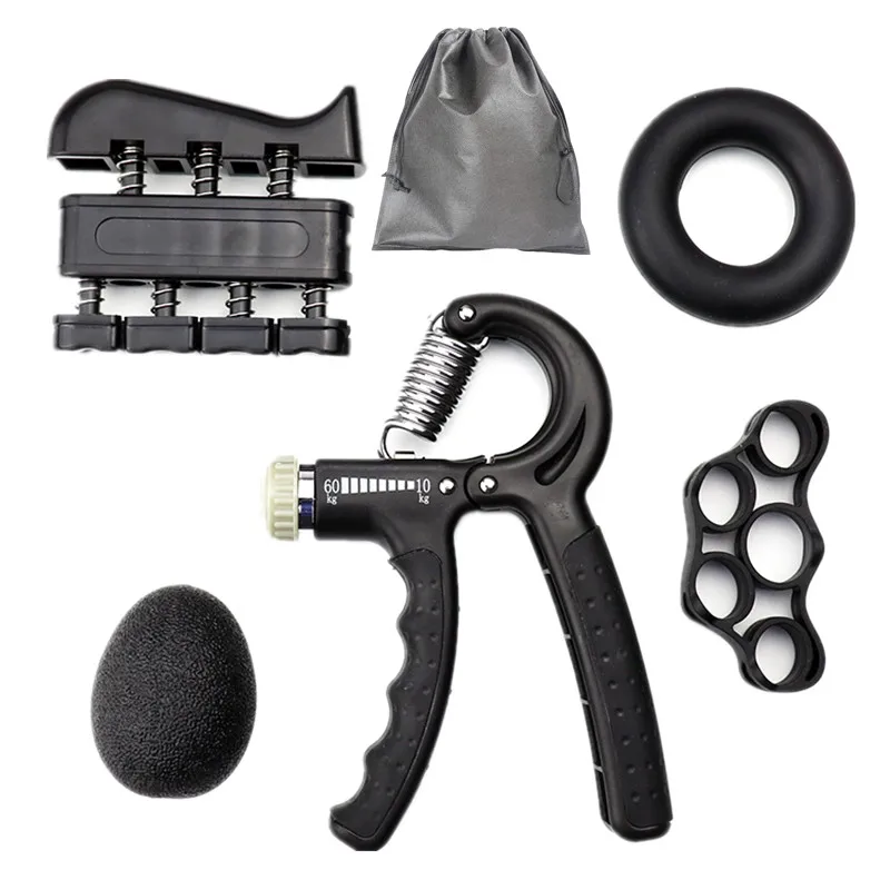 

1PC/5PC Set Gym Fitness Adjustable Hand Grip Set Finger Forearm Strength Muscle Recovery Heavy Hand Gripper Exerciser Trainer
