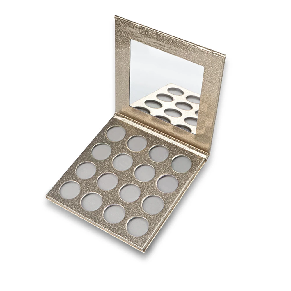 low moq custom eyeshadow palette empty 16 holes matte shimmer glitter eye makeup customized gifts private label