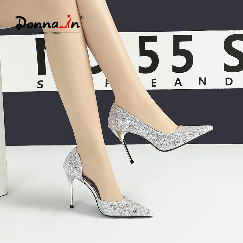 

Donna-in 2020 Fashion Side Hollow Stiletto High Heels Women's Pumps Autumn Shallow Women Shoes Sexy Wedding Party Pump Footwear