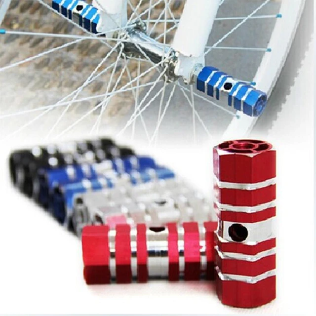 2 pièces cylindre à rayures en alliage d'aluminium pour repose-pieds de  vélo VTT