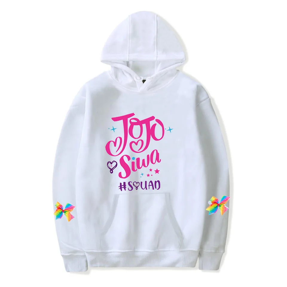 JoJo Siwa/толстовки с капюшоном; осенне-зимние толстовки с длинными рукавами; спортивные повседневные Модные От 4 до 12 лет для мальчиков и девочек; подарки на день рождения для детей