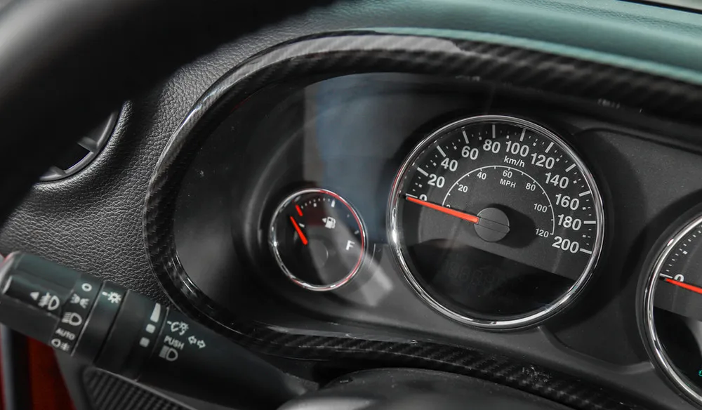 Sansour ABS Автомобильная подсветка приборной панели панель украшение приборной панели кольцо отделка наклейки для Jeep Wrangler JK 11 Up Автомобиль Стайлинг