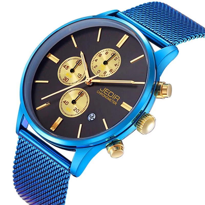 

JEDIR Watch Men Stainless Steel Quartz Men Watches Chronograph Watch Clock Men Relogio Masculino for Male Students Relogio 2011