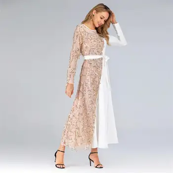 

Shining sequins Middle east Muslim fashion party dresses