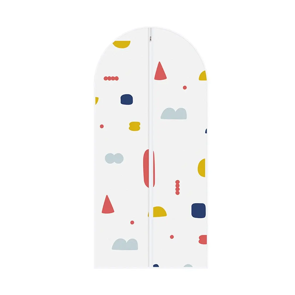 L geometric print PEVA водонепроницаемая одежда Пылезащитная сумка пальто платья костюм шкаф сумка для хранения защитные сумки на молнии размер S/M/L - Цвет: L geometric print