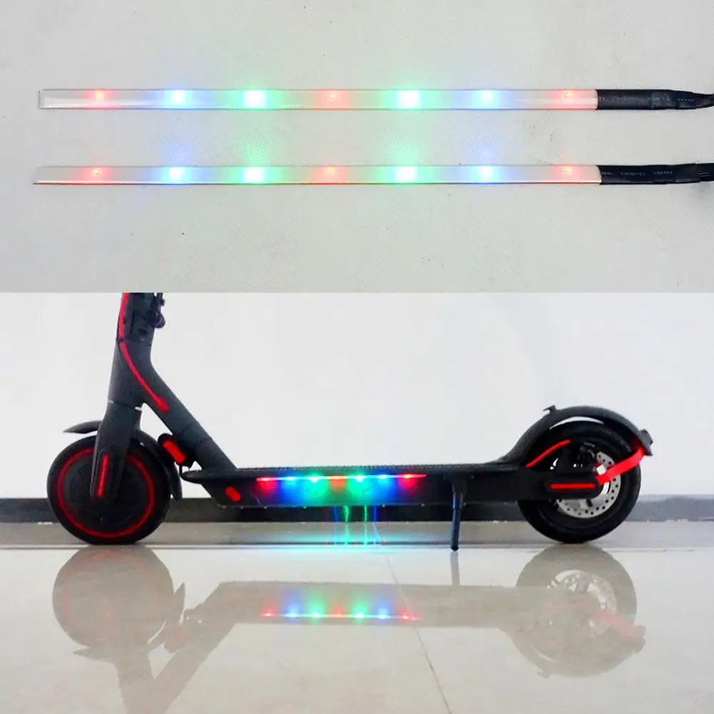 Warning LED Strip Flashlight Bar Lamp for Xiaomi Mijia M365 Electric Scooter Skateboard Night Cycling Safety Decorative Light | Спорт и