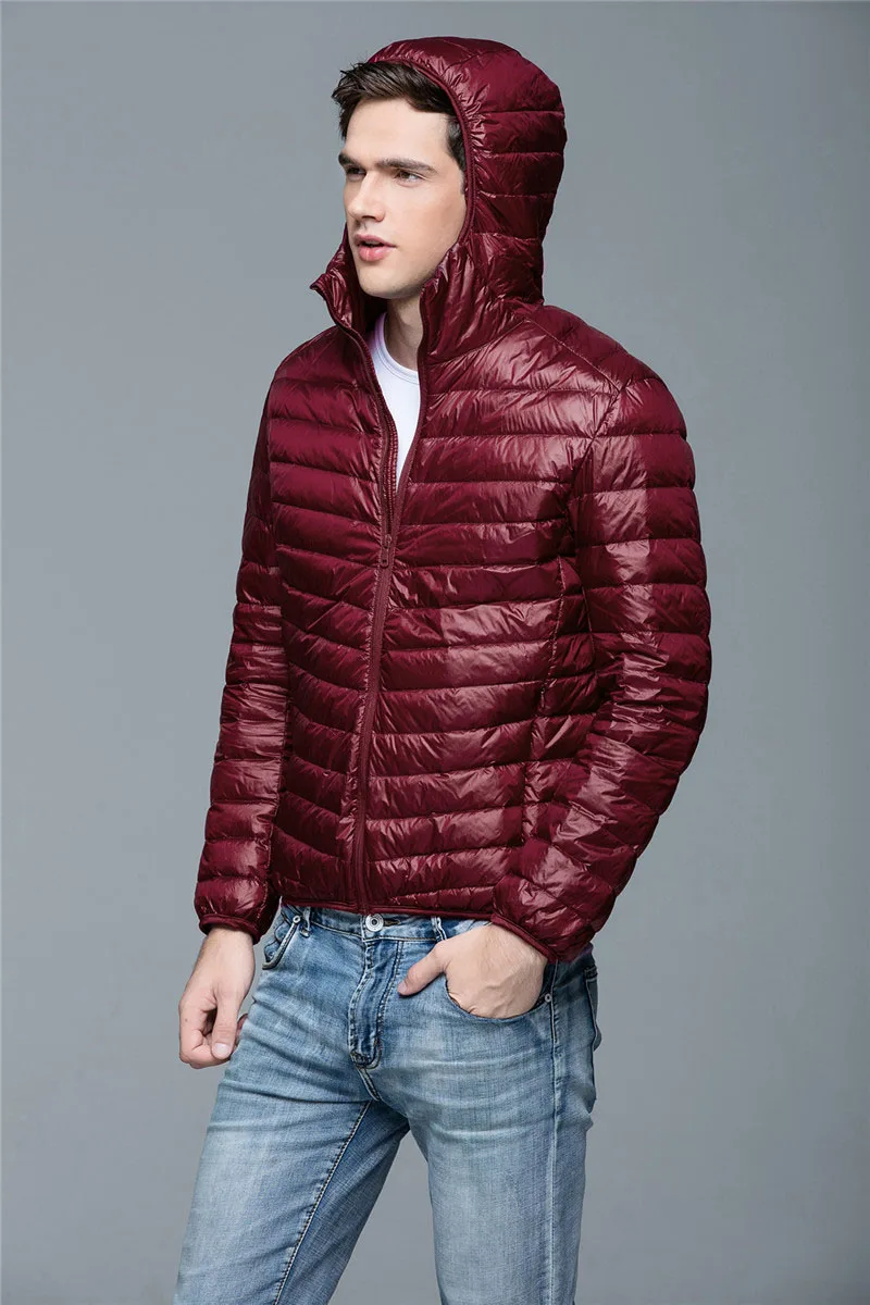 Brand Winter Men's Down Jacket Ultra Light Down Jacket Men Windbreaker Feather Jacket Man Lightweight Portable Warm Coat rab coat