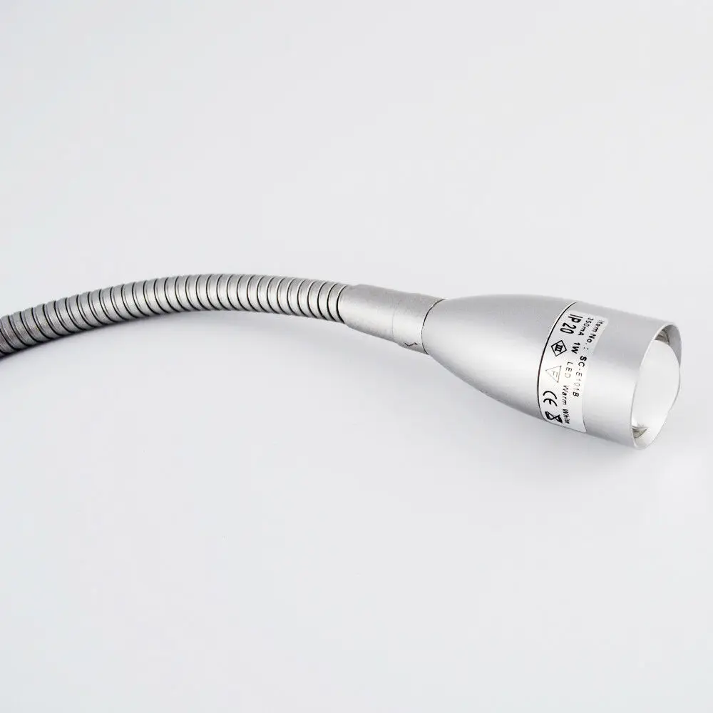Hot Flexible LED Bedside Lamp Desk Wall Light for bedRoom+ Driver Twist Switch