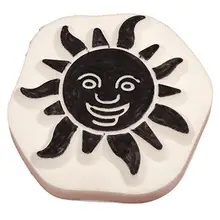 Parede circular esponja selo crianças pintura escova flor selo estrelas sol flor padrão diy graffiti desenho brinquedos molde de parede(China)