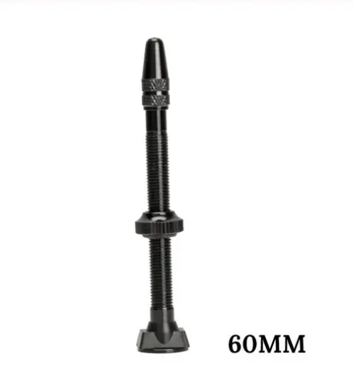 1pcs 60mm black 1 шт. 40 мм/60 мм MTB дорожный велосипедный расширитель клапана ультра-светильник алюминиевый с бескамерным сердечником клапана для велосипедных аксессуаров Bolany - Цвет: 1pcs 60mm black