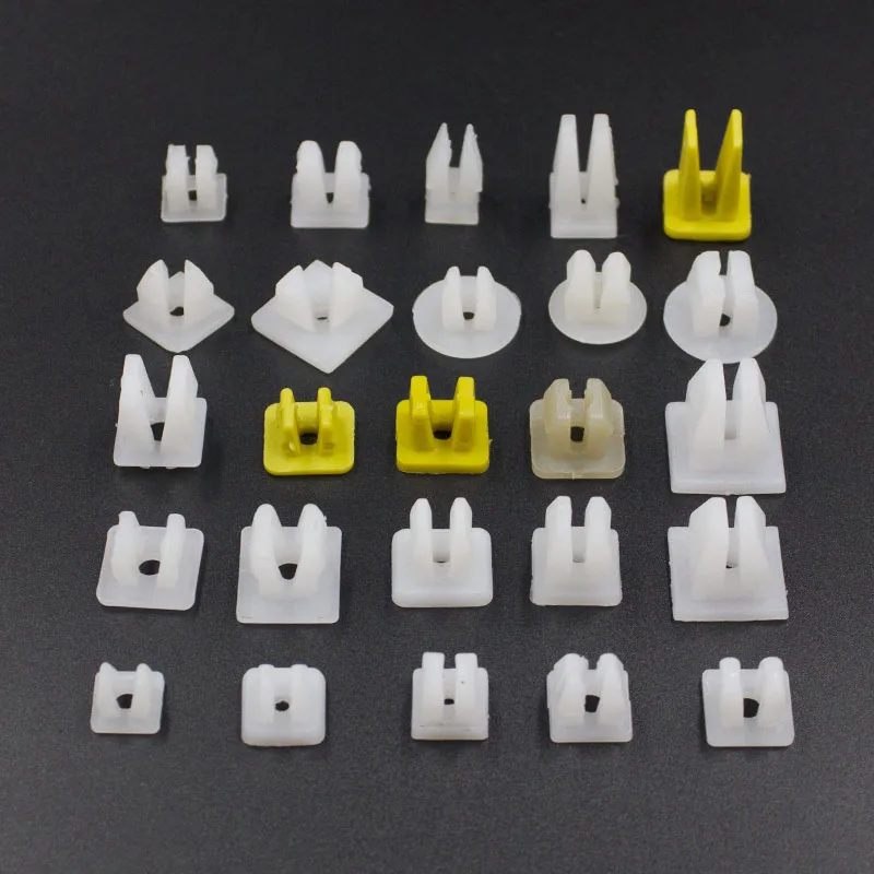 50 Pcs Mix Car Fixed Screw Square Round head Nut Screw Fixed Grommet Clip Plastic Snap In Fastener