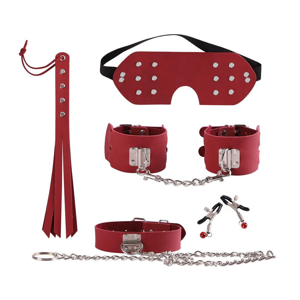 Hot Sex Toys Handcuffs Police Cosplay Tools Toys for Set Handcuffs Nipple Clamps Gag Whip Rope Sex Toys For Couples (2)