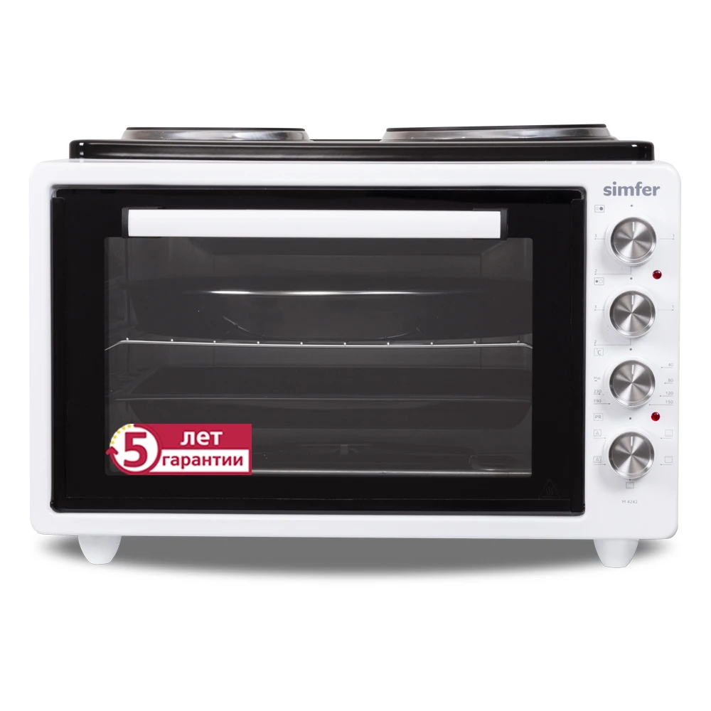 Мини печь электрическая Simfer M4242 компактная плита с двумя конфорками регулировка
