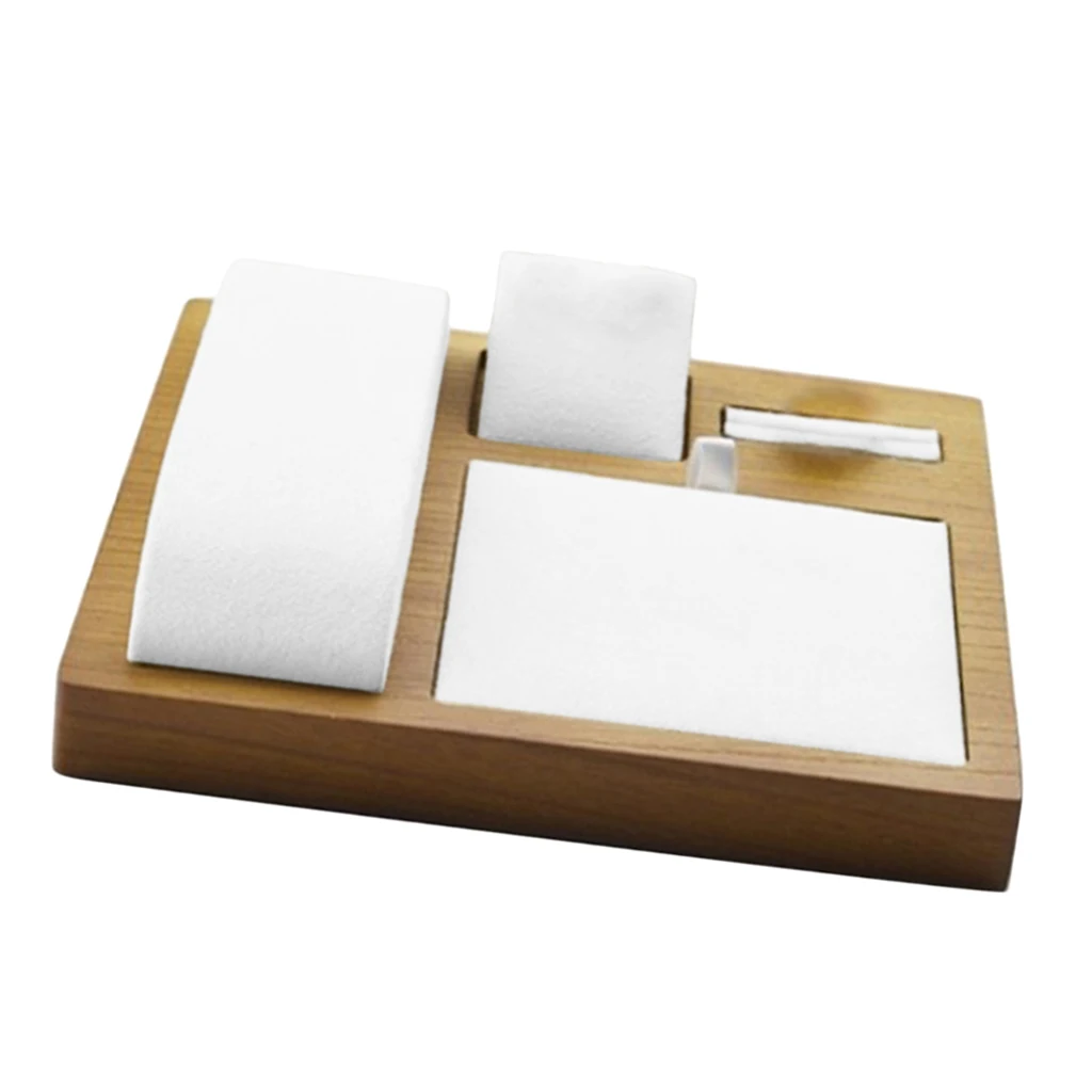 4 in 1 White 15 x 1 3 в 1 ювелирные изделия браслет серьги кольца Дисплей Органайзер лоток держатель Коробка Для Хранения Чехол ожерелья ювелирные изделия упаковка - Цвет: 4 in 1 White 15 x 1