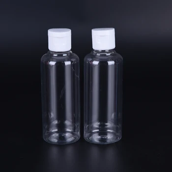 

Hot 3styles 100ml Plastic Crystal transparent Empty Lucency Pack Bottle Originales Flip Top Cap Empty Packaging Containers