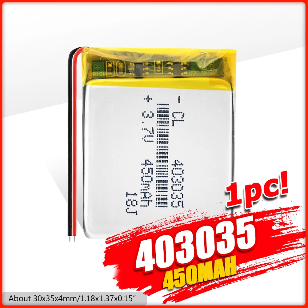 1/2/4 шт. литий полимерный аккумулятор 3 7 в 403035 450 мАч для GPS MP3 MP4 PDA Watch BT Speaker вольт
