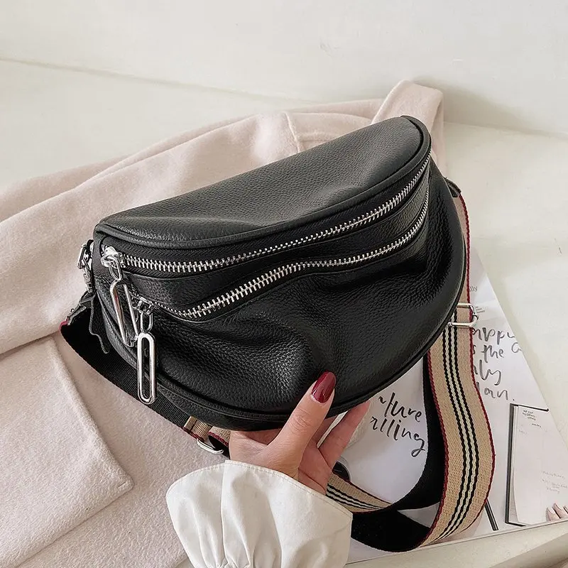 Luxury Genuine Leather Handbags New Designer Fashion Cowhide One Shoulder Handbag Diagonal Multi-Purpose Chest Bag 