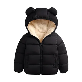 

2019 Baby Coat Parkas Down Coats Fashion Bear Ear Long Sleeve Tops Boys Girls Coat Jacket Warm Children Clothes Kids Hooded Coat