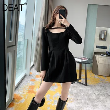 

DEAT new designs summer fashion women's clothes Online sexy women's slim waist full sleeves mini length dresses WL82801M