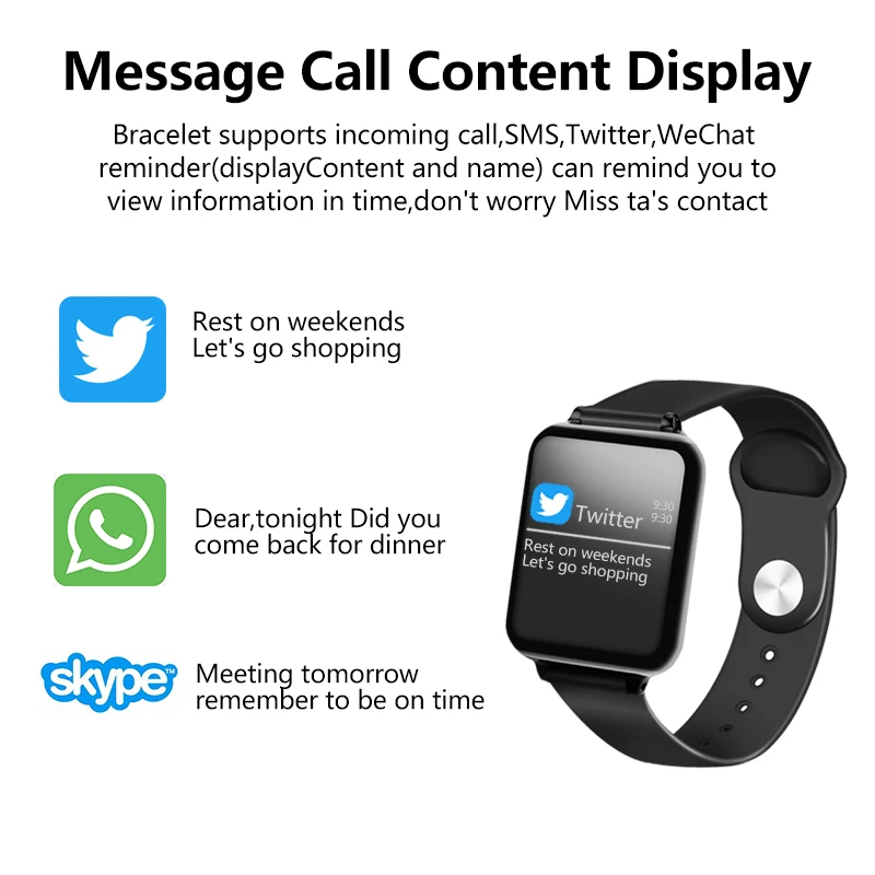 B57 Smart Watch reloj inteligente Men Waterproof Heart Rate Monitor Blood Pressure Sport Smartwatches Women For Xiaomi Huawei