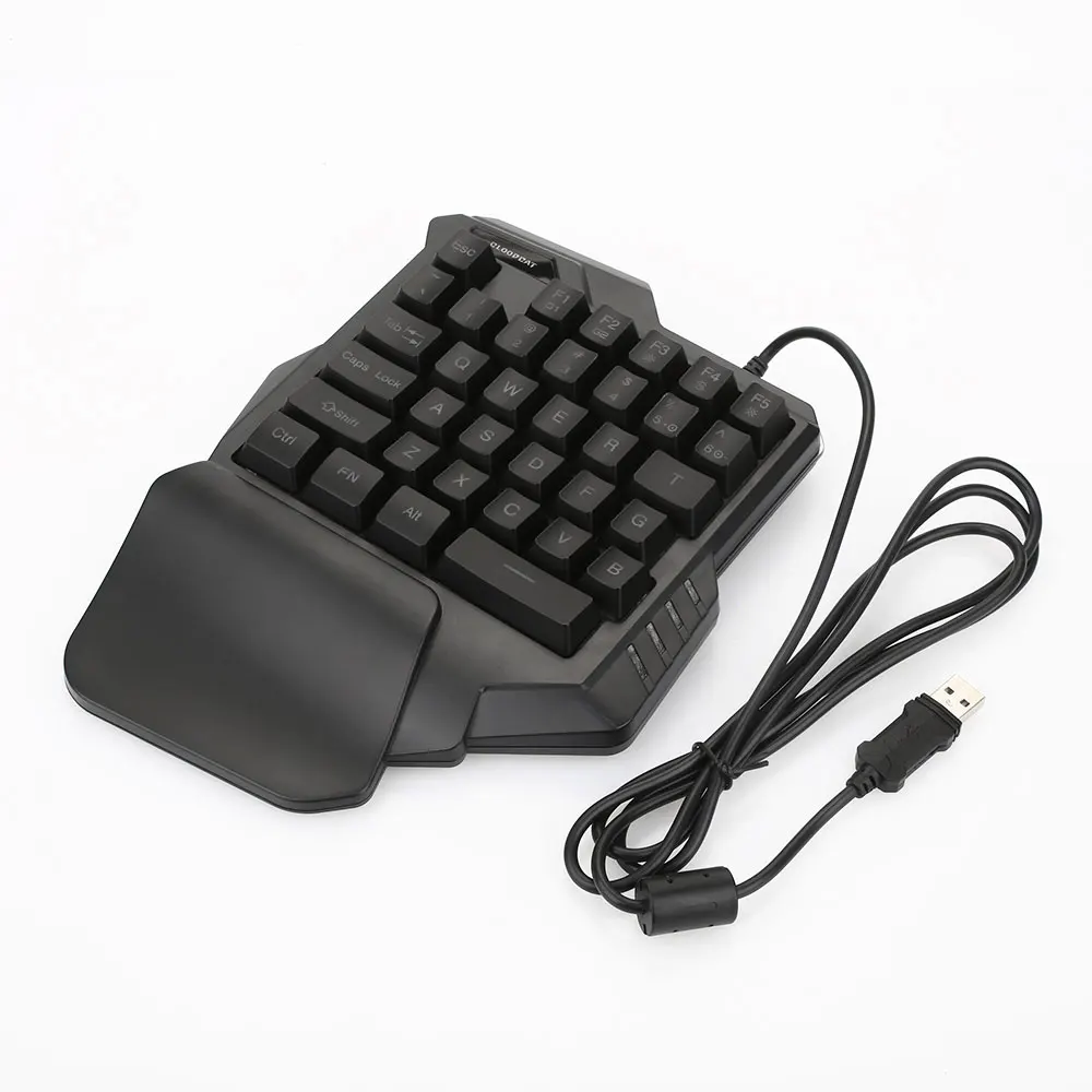

1PCS One-Hand Keyboard Game Keypad Colored Light Mechanical Keyboard with LED Backlight USB Phone Delicate Gamers Mini 35 KEYS