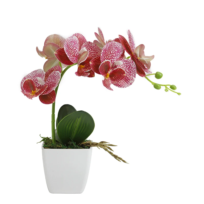 

Artificial Orchid Flower Bonsai, Home Decorating Artificial Flowers decorative Orchid In Pot,Fake Flowers Orchid With Basin