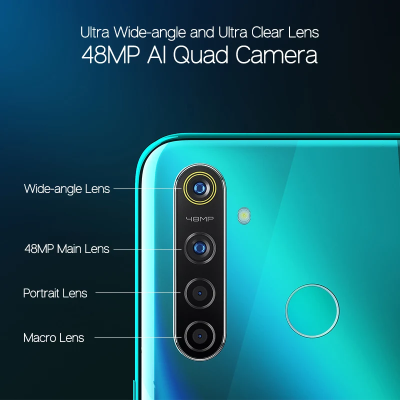 Глобальная версия realme 5 Pro R5 Pro 8GB 128GB Смартфон Snapdragon 712AIE 48MP Quad Camera 6,3 ''мобильный телефон VOOC 20W 4035mAh