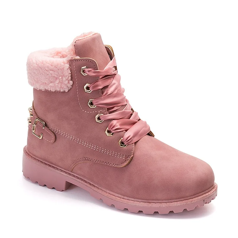 

New Style Autumn And Winter New Style Martin Boots Female Cotton Boots plus Velvet Warm Short Boots mao ding xue Children Boot
