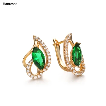 

Hanreshe Beautiful Crystal Stud Earrings Female Copper Natural Zircon Earrings Party Vintage Jewelry Small Earrings Women Gift