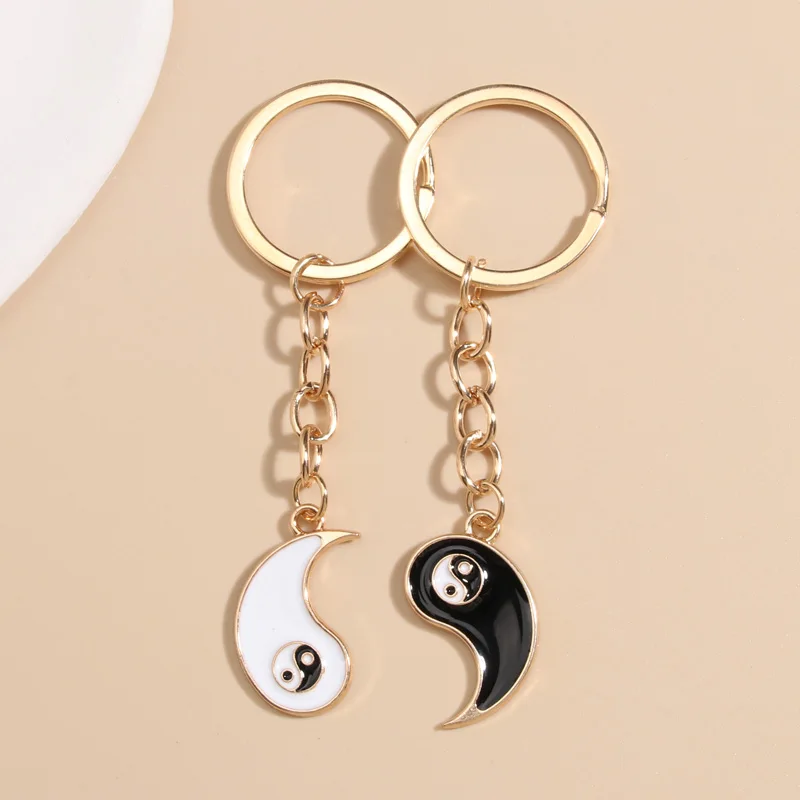 Yin Yang Tai Chi Keychain BFF Best Friends Couple Matching Sets