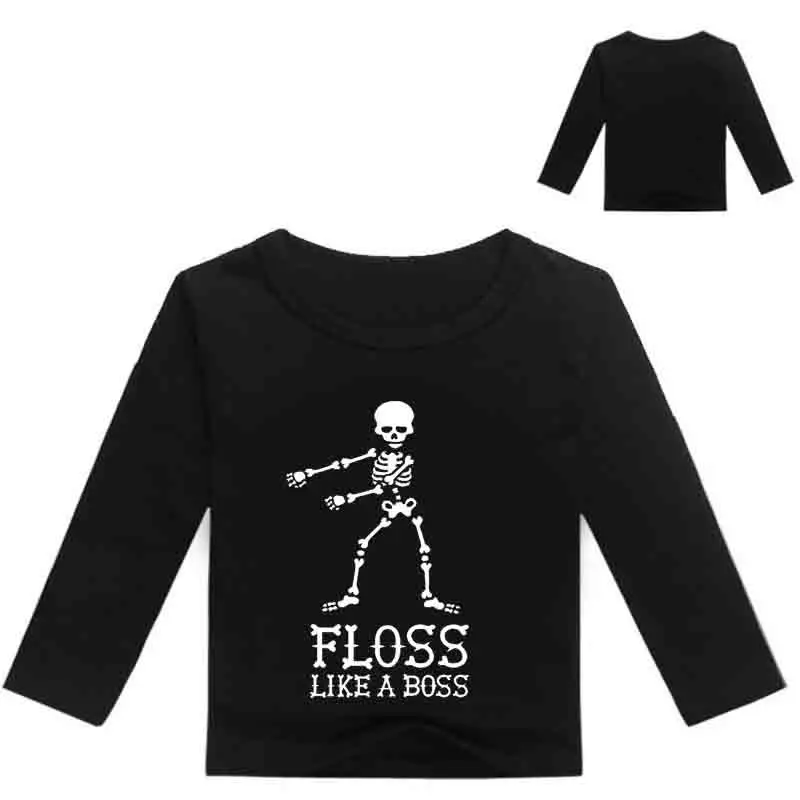 

DLF 2-16Y 2020 New Fashion Floss Like A Boss Clothes Funny Game Cartoon Printed T Shirt Boys Long Sleeve Tshirt Kids T-shirt Top