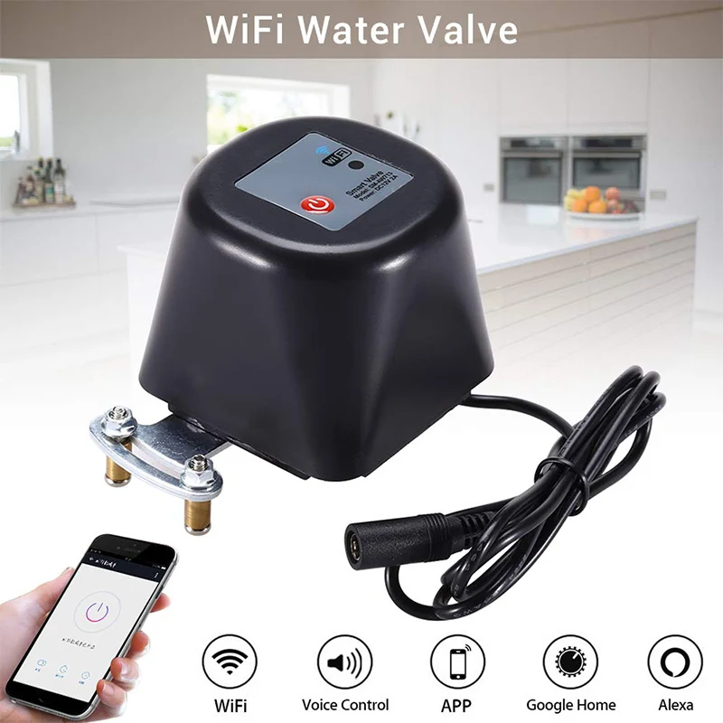 Туя Amazon Alexa Google Assistant IFTTT Smart беспроводной управление клапан для газа, воды Smart Life Wi Fi отключение Лер