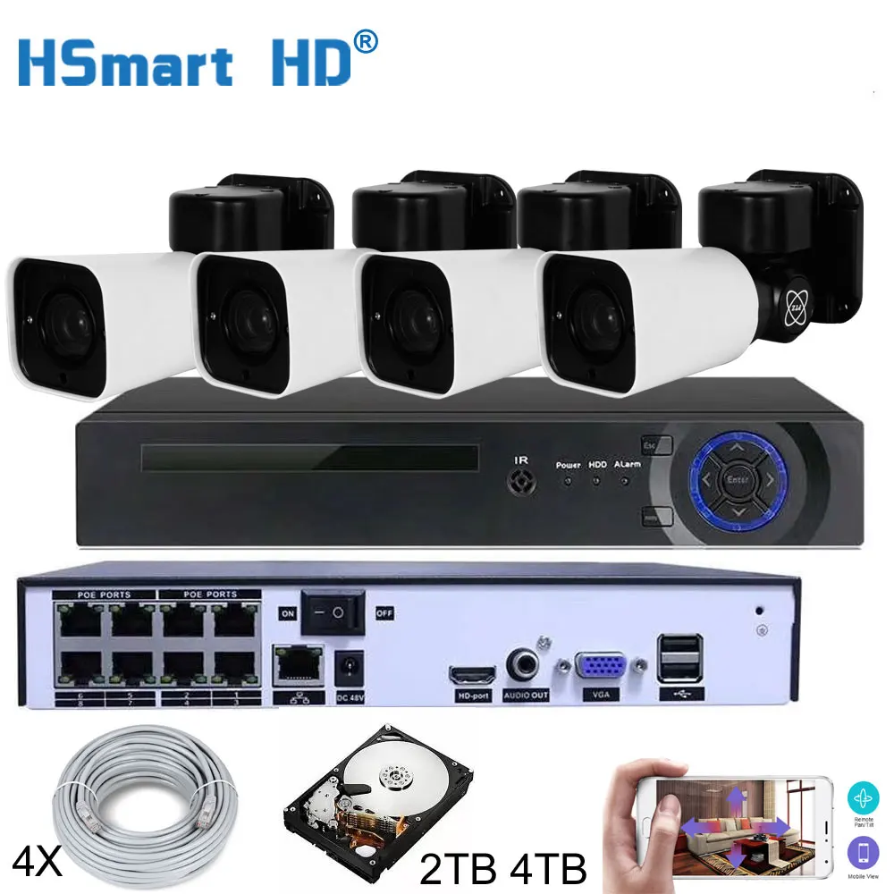 8CH HD видеорегистратор 4 ТБ H.265 PTZ 5.0MP POE 4X зум CCTV Системы IP Камера наружного видеонаблюдения набор для отдыха на открытом воздухе Водонепроницаемый